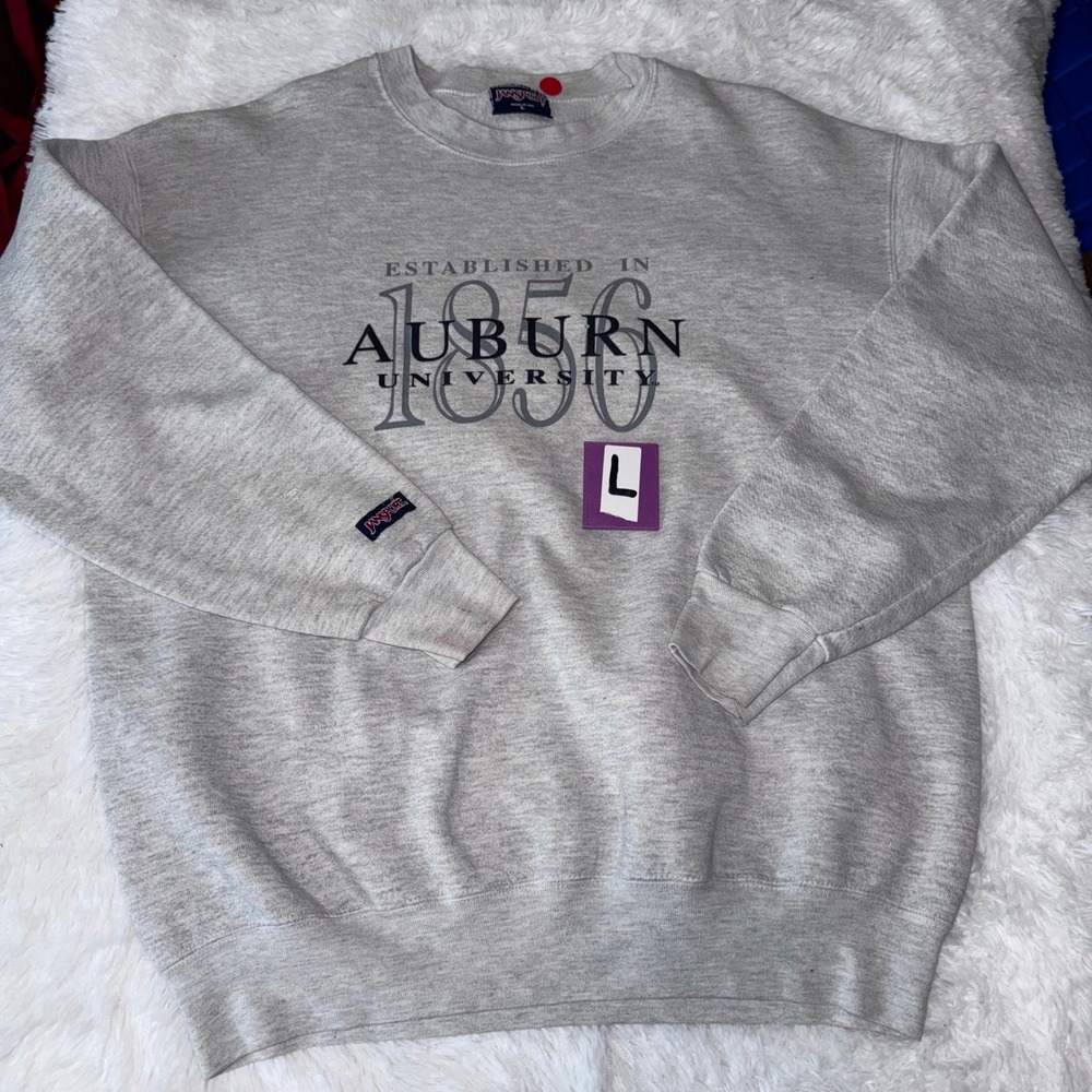 Jansport Auburn‎ University Established 1856 Gray Crewneck Sweatshirt Large